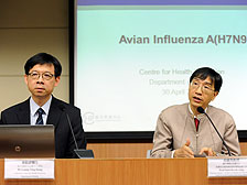 做好準備: 衞生防護中心總監梁挺雄（左）表示，市民做好準備，就是防範H7N9的最好措施。