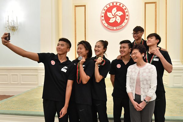 Student selfie