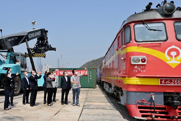 First cargo train launched