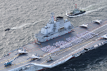 Chinese aircraft carrier visits HK