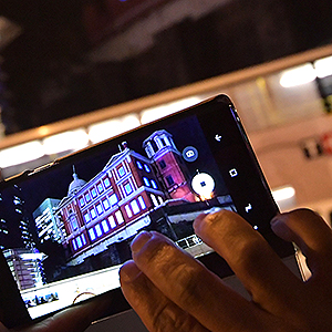 HK landmarks lit up