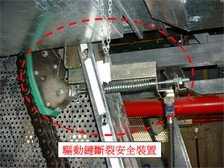 11. 驱动链断裂安全装置