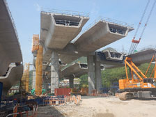 口岸连接路的高架桥梁