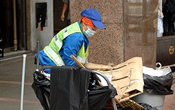 Cleaning worker