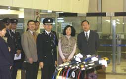 Regina Ip at Lok Ma Chau