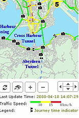 Personal Digital Assistant version of the Traffic Speed Map