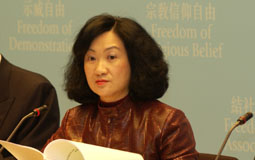 Regina Ip at press conference