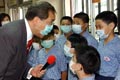 Arthur Li visits school
