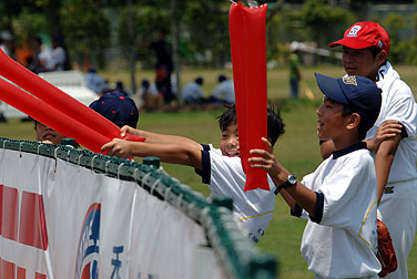 Kids watching at the side