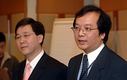 徐林(右)不認為香港將被邊緣化