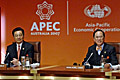 President Hu Jintao and Donald Tsang at APEC meeting
