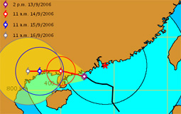 熱帶低氣壓路線圖
