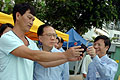CE watches checking of pool water quality