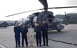GFS helicopter leaves for Sichuan