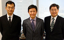 Immigration chief with two officers