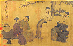 五代周文矩的《文苑圖卷》