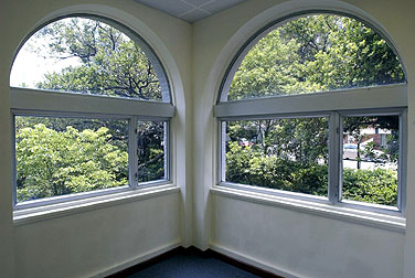 Exhibition hall windows