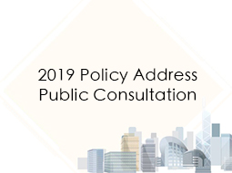 2019 Policy Address Public Consultation